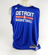 2012-13 Detroit Pistons # Game Issued Blue Practice Jersey 4XL 872
