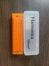 Vintage Toysmith Harmonica Translucent Harmonica Orange in Case