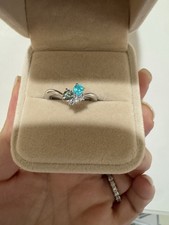 Rare Paraiba & Alexandrite Toi et Moi Ring Pt...