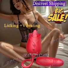 Silicone-Vibrator-Licking-for-Rose-Women Massager-10 Vibration USB Rechargeable