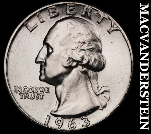 1963 Washington Quarter- Silver- Choice Gem Brilliant Uncirculated #J4173