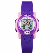 Kinderuhr Digital Sport 50m Wasserdicht Stoppuhr Alarm Datum Bunt