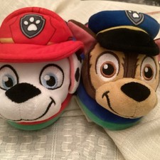 Paw Patrol Slippers Plush Toddler Size 11/12 Chase Marshall