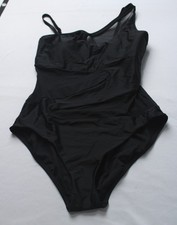 Bar III Women's Natural Beauty Cutout One Piece Swimsuit EH6 Black Large NWT