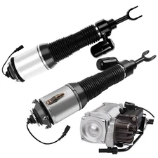 For Bentley Continental GTC W12 3PCS Front Air Suspension Strut & Compressor