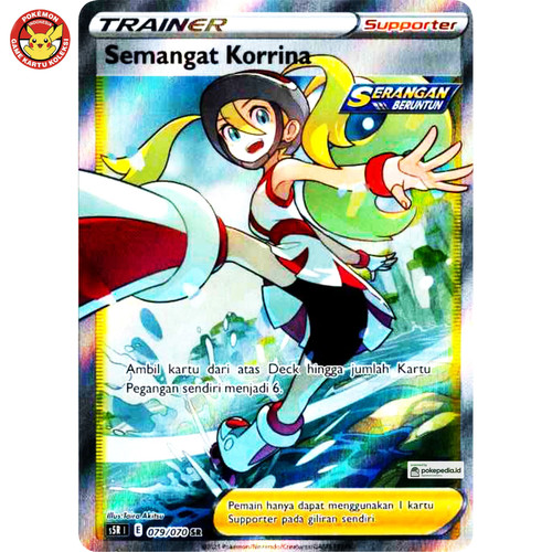 Korrina's Focus S5R 079/070 SR Full Art Rapid Strike Master Pokemon Indonesia