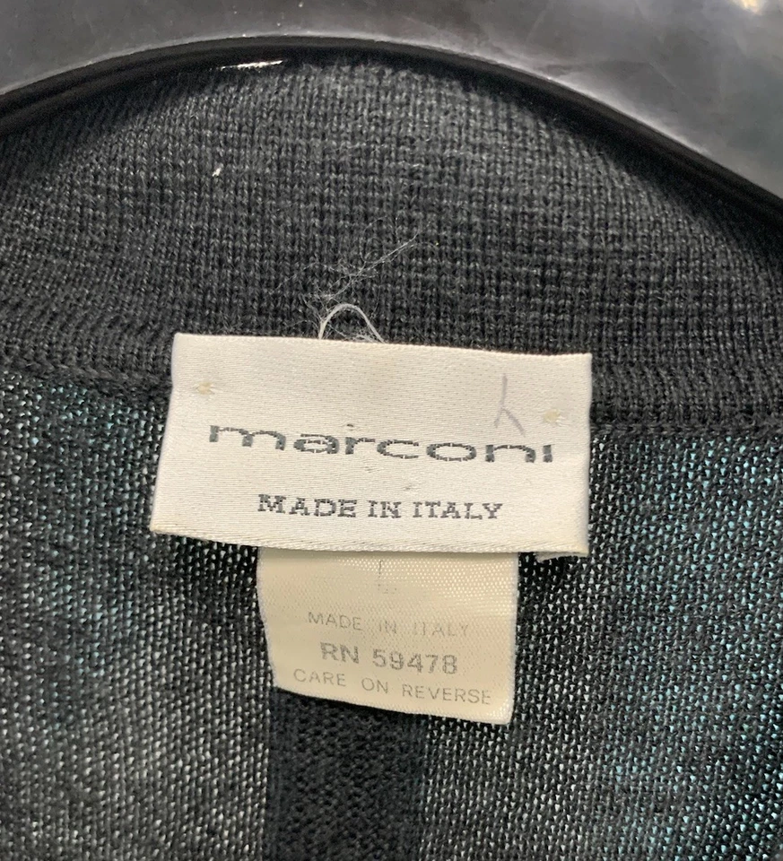 Marconi Men’s Merino Wool Blend Sweater Sz XL Dark Gray Made In Italy #7 - Image 2 of 4