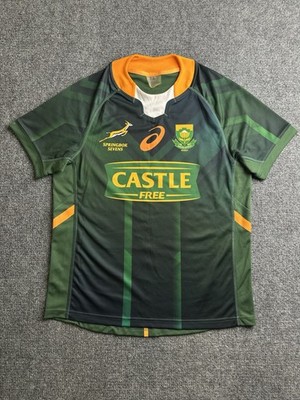 Mens Rugby Jersey Asics South Africa Springbok Sevens Castle Free 2019-20 Size M