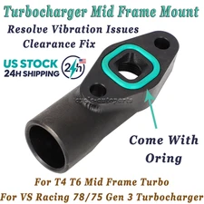 Turbo Mount For T4 T6 Mid frame 10AN ORB drain For VS racing 78/75 Carbon Steel