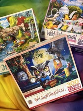1 New Lot Of 3 MasterPieces Memory Lane COMPLETE 300 Piece EZ-Grip Large Puzzles