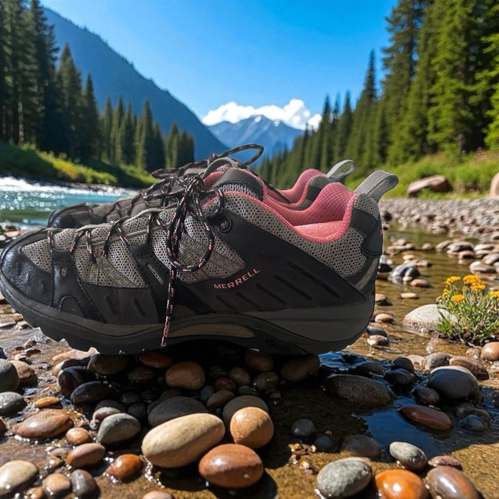 Scarpe da trekking Merrell donna taglia 11 nero grigio e rosa