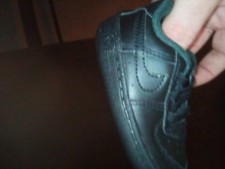 Nike Force 1 Crib Baby/Toddler Sneakers Black Leather 3C CK0201-001