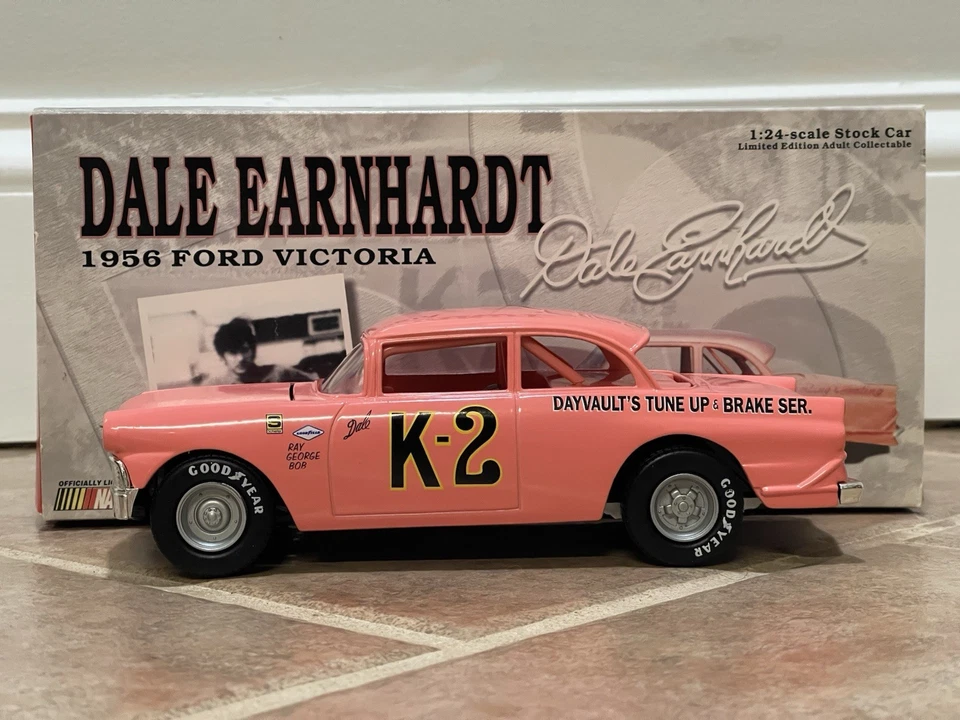 1956 Dale Earnhardt K2 K-2 Ford Victoria ALL PINK 1st Car NASCAR RCCA Club 1/24 - Image 2 of 4