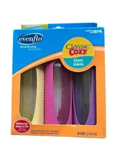 EvenFlo 8oz Classic Cozy BPA Free Glass Vizio Bottle Easy On/Off SEALED new