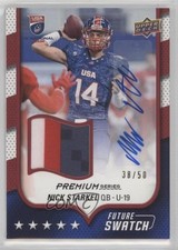 2016 USA Football Future Swatch Premium Series U19 38/50 Nick Starkel Auto 0wp8