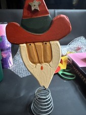Western Santa Tree Topper/ Wooden