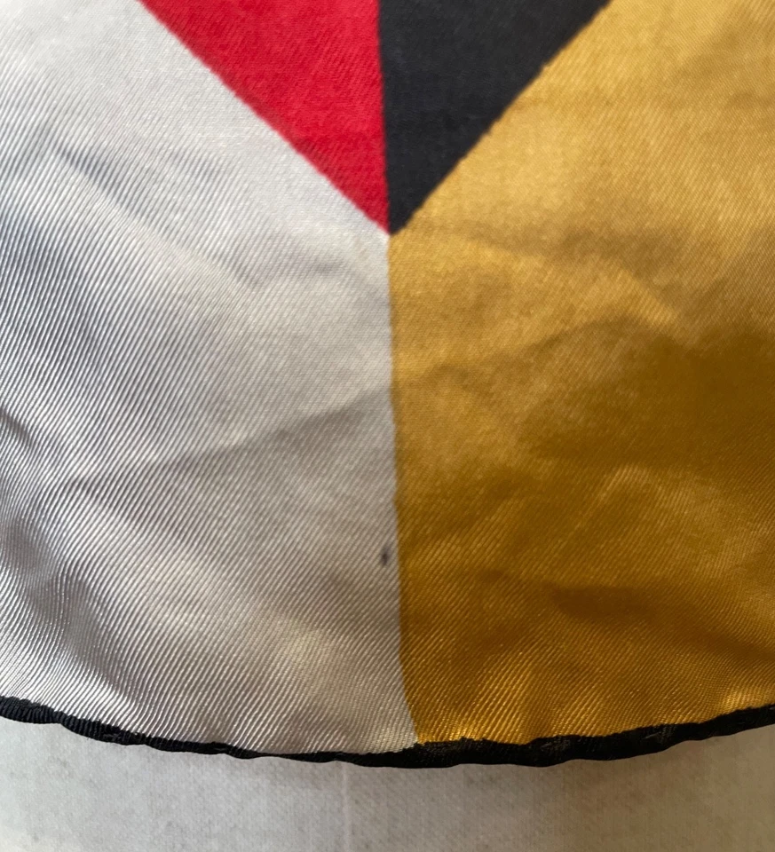 Ashear Brand - винтажный многоцветный блок карман квадратный - 100 шелк - Италия - Изображение 3 из 3