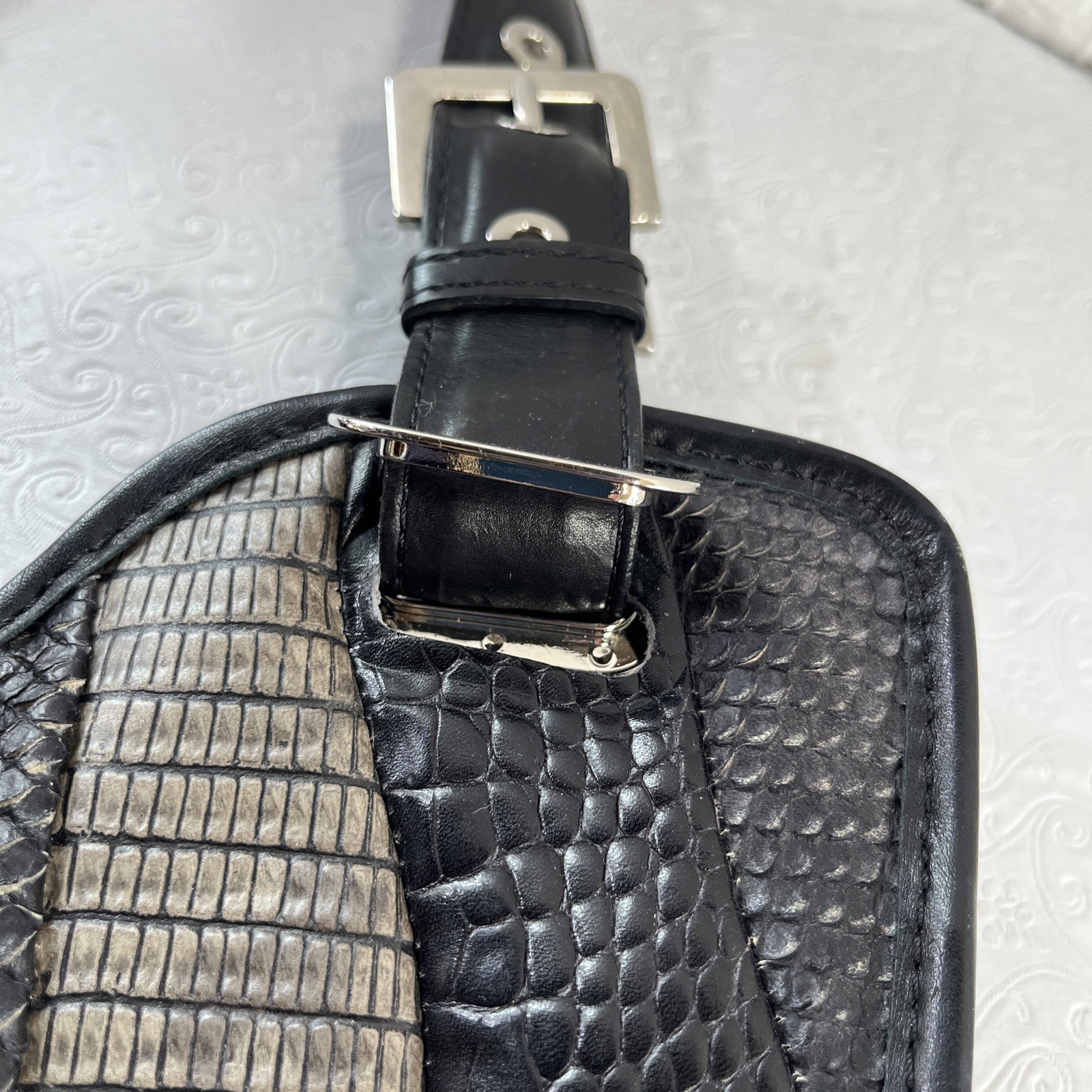 Stuart Weitzman Leather Patchwork Handbag Shoulde… - image 13