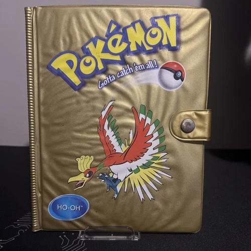 Vtg Pokémon Toy Site TCG Gold Collectors Card Album Binder Only Holds 80