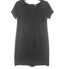 Old Navy Black Polka Dot Short Sleeve Casual Holiday Dress Size Small