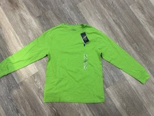 Ralph Lauren polo Boys Size M T-Shirt Galaxy Green Long Sleeve New