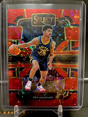 Ben Sheppard RC 2023-24 Panini Select Red Disco Prizm 01/49  First on Print