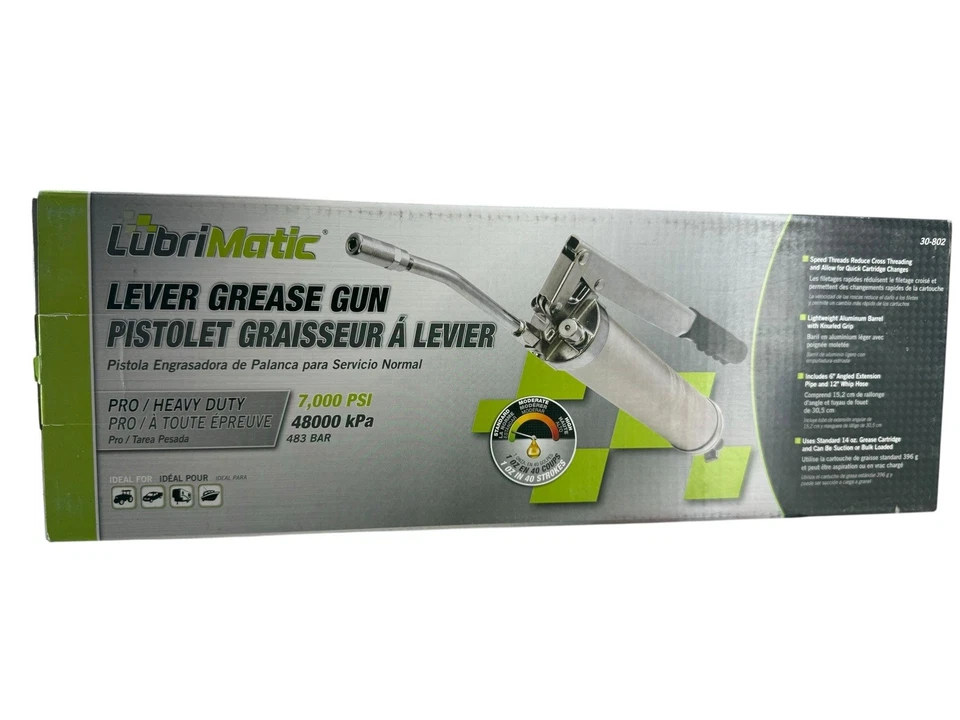 Pistola de engrase de Lubrimatic Lever 30-802 7.000 PSI - NUEVA con ENVÍO GRATUITO Foto 4 de 4