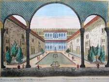 Spain, Granada, Alhambra, view Remondini, 1780, Prospectus Atrii Palatii Regum..