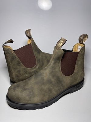 Blundstone Chelsea Boots Rustic Brown Leather Elastic Sided Men's US 11