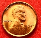 1947-S Lincoln Wheat Cent Penny GEM RED BU From an Original Bank Roll
