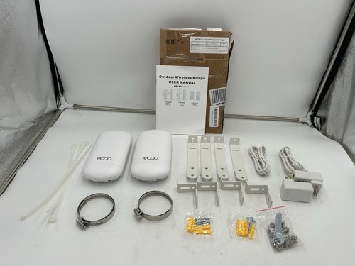 Ponte Wireless Point to Point Esterno EOQO CPE450 1Km Lungo Raggio Wi-Fi Bridge