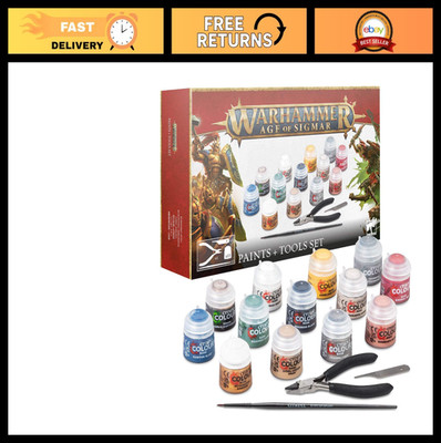 Warhammer Age of Sigmar Paints & Tools Set - 2024 3rd Edition - Hobby Supplies