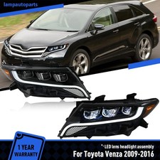 Triple Beam Led Headlights For Toyota Venza 2009-2016 Head Lamps Sequential 1set