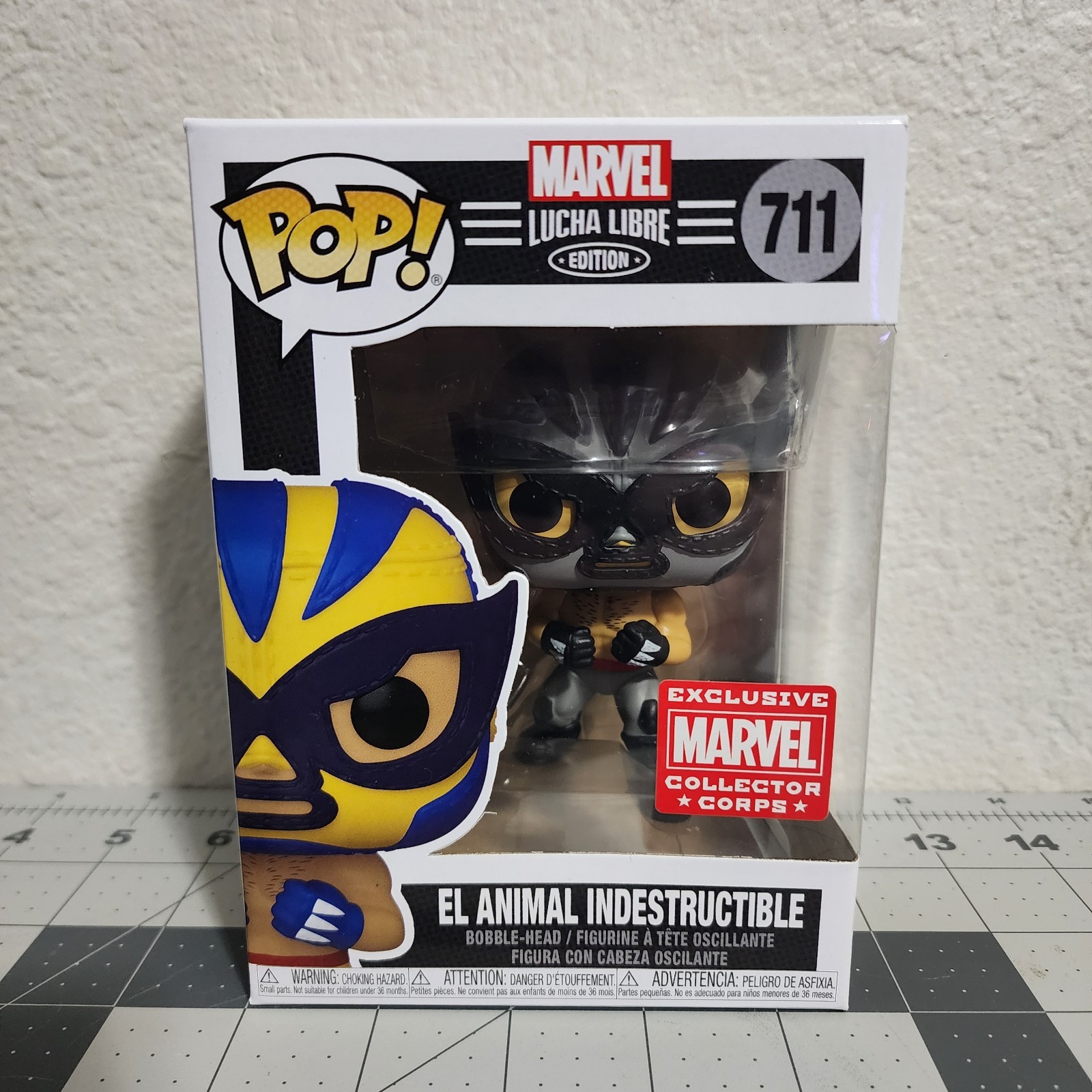 Funko Pop! Marvel Lucha Libre El Animal Indestructible Wolverine Gray X-Force