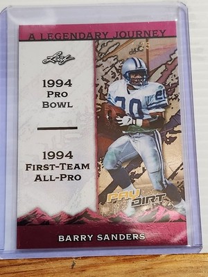 Barry Sanders 2026 Leaf Pay Dirt Football card #'d 1/25 A