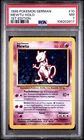 1999 Pokemon Game #10 Mewtu Mewtwo Base Set Holo German Card PSA 7 *READ*
