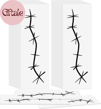 20 Sheets Halloween Temporary Stitches Tattoos Fake Scars, 20 Sheets