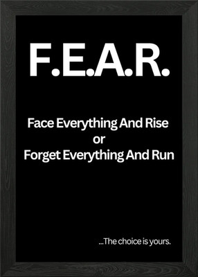 F.E.A.R. Akronym Poster Gerahmtes Wandbild Poster Leinwanddruck Bild
