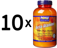 10 X Now Foods Beta Alanine, 2000Mg (Powder) - 500G (90,00 Eur/Kg)