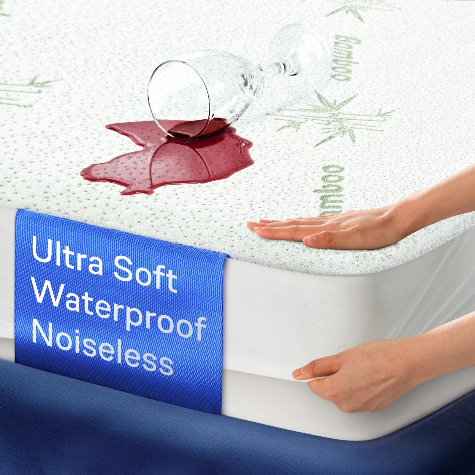 Side-Shield Waterproof Mattress Protector Twin - 6-21" Deep Pocket with Leak-...