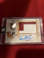 2018 Leaf Trinity Dalton Shultz Rookie  Laundry Tag Auto 