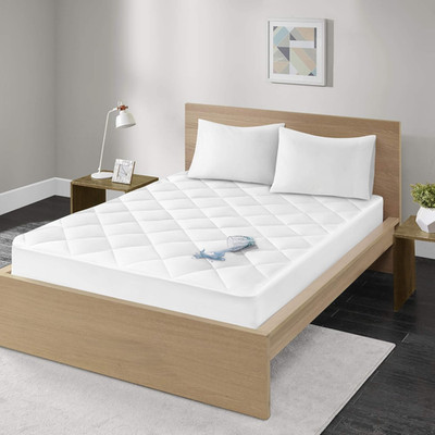 Queen Mattress Protector Pad Waterproof Bed Cover, Breathable 300TC Sateen Cotto