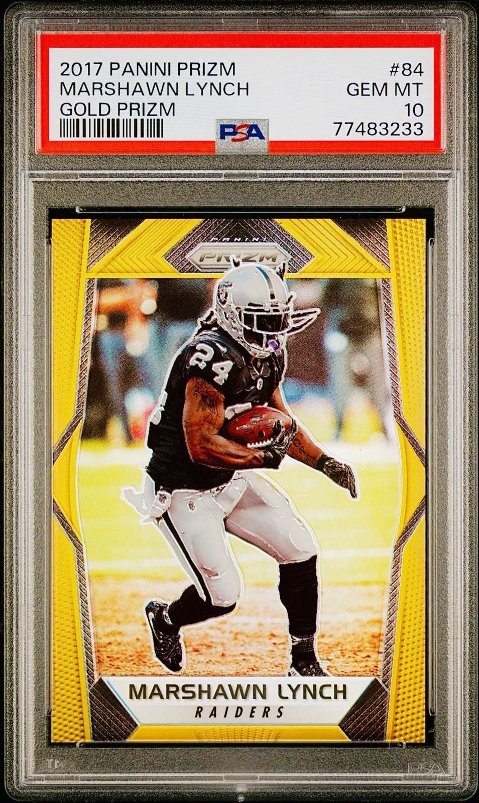 2017 Panini Prizm Gold /10 Marshawn Lynch #84 PSA 10 POP 1