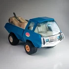 Tonka Pressed Steel Mini Wrecker Truck 1970s Tow Truck Blue Working Hook VGC