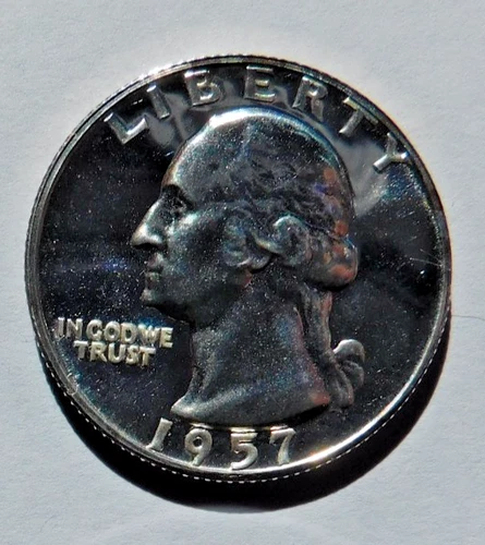 1957 Proof Washington Quarter 90% Silver United States Mint Coin
