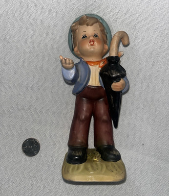 Original Hummel Porcelain Boy Figurine Hand Painted Signed Erich Stauffer U 8561