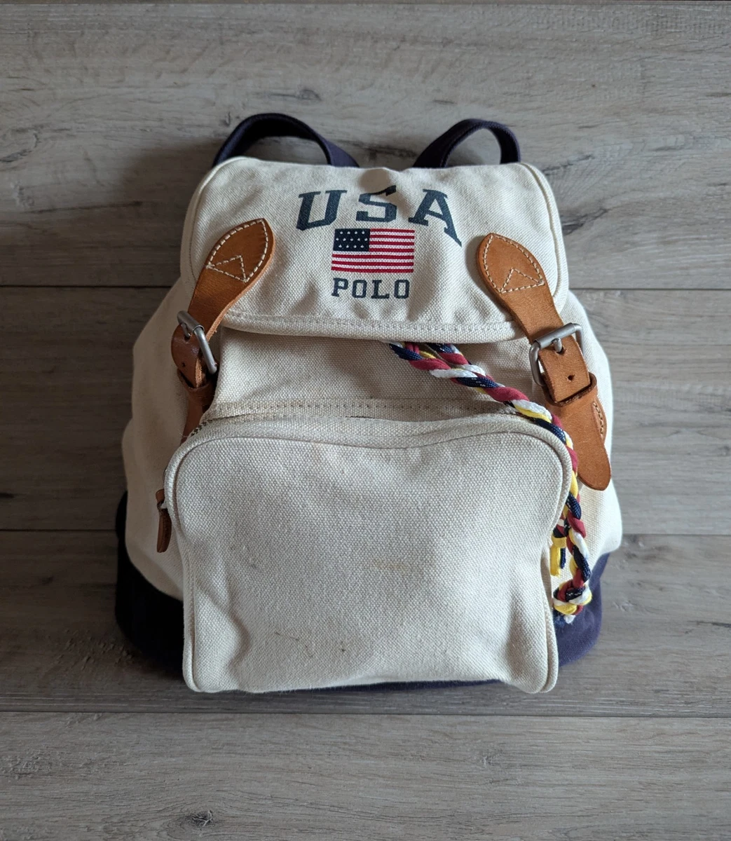 Polo Ralph Lauren Drawstring Leather Exterior Bags 
