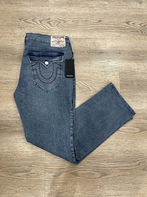True Religion Ricky SN Flap Relaxed Straight Jeans Men s 40 40x34 Light PM Wash