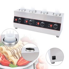 2600ML Commercial Electric Sauce Bottle Warmer Dispenser With 4 Squeeze Bottles