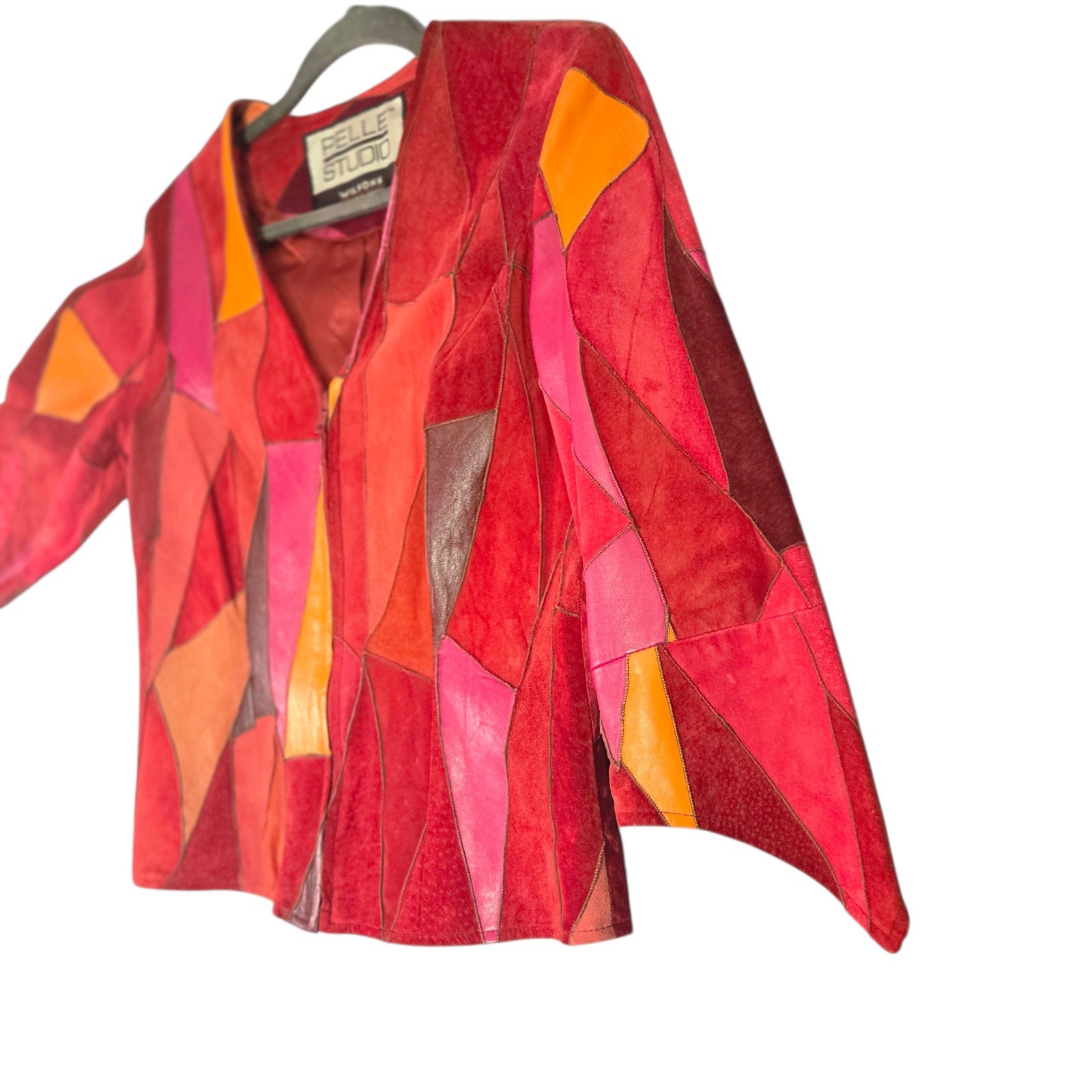 Wilsons Pelle Studio Patchwork Leather Jacket Wom… - image 10